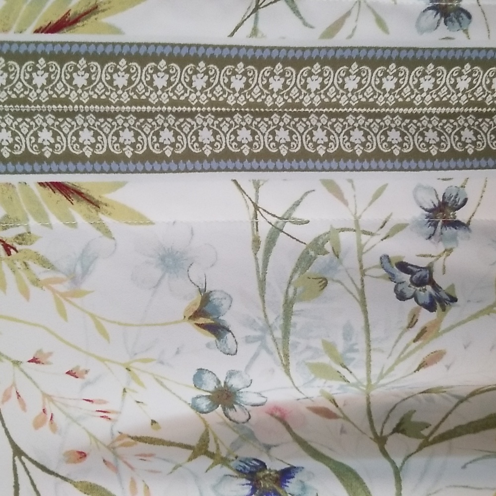 Rose & Olive Floral Blouse - Cream, Green, Pink - Picture 2 of 4